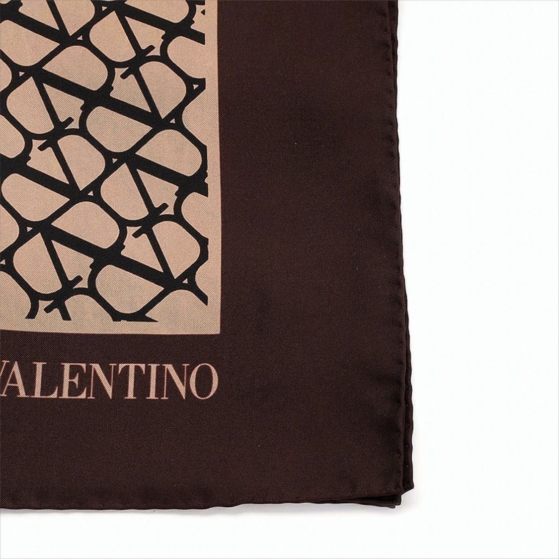Silk Square Scarf with Abstract Pattern