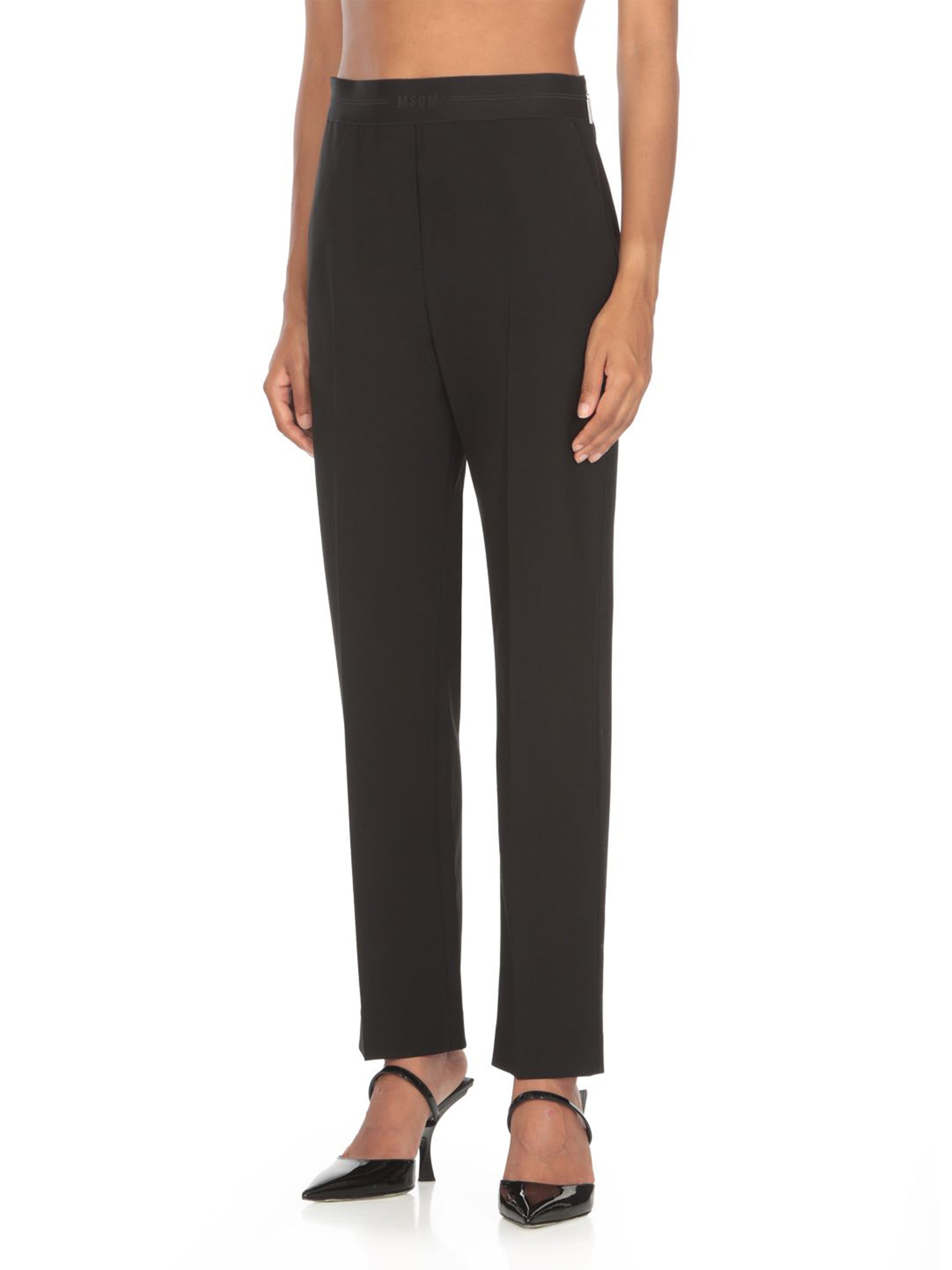 Tailored Minimalist Straight Leg Wool Pants