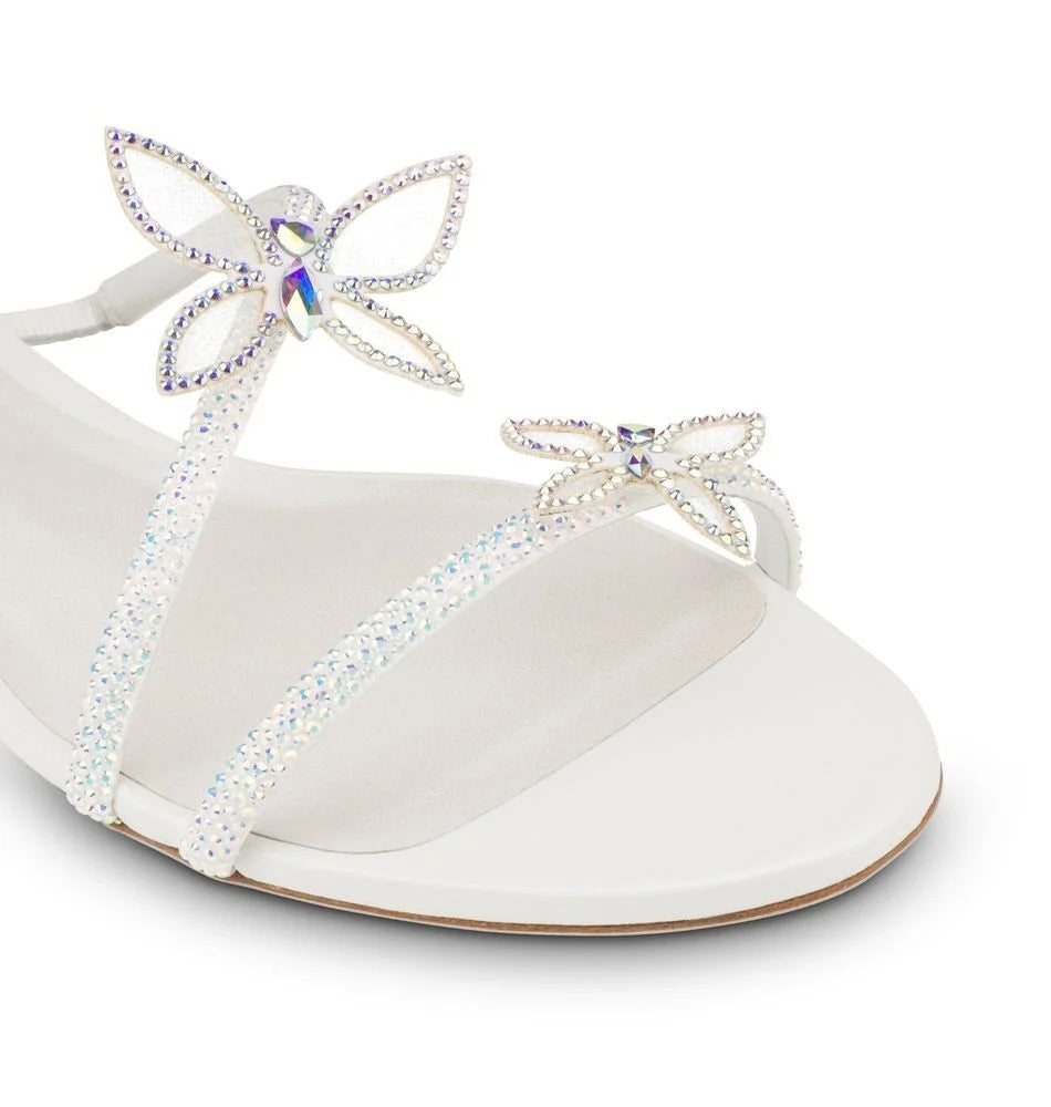 Butterfly Crystal Ivory Sandal