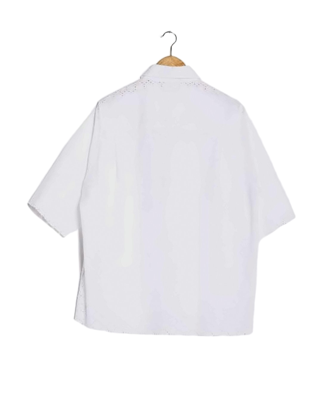 Eyelet Lace Short-Sleeved Shirt