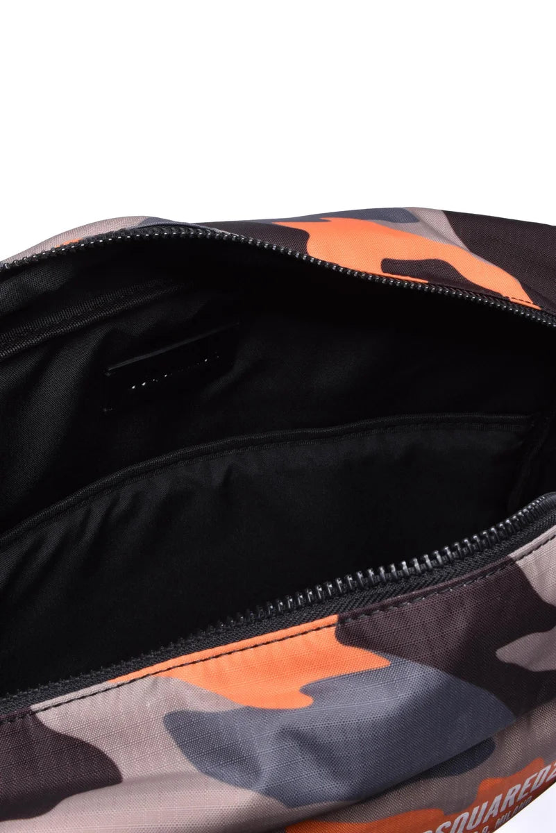 Nylon Briefcase - Orange/Brown