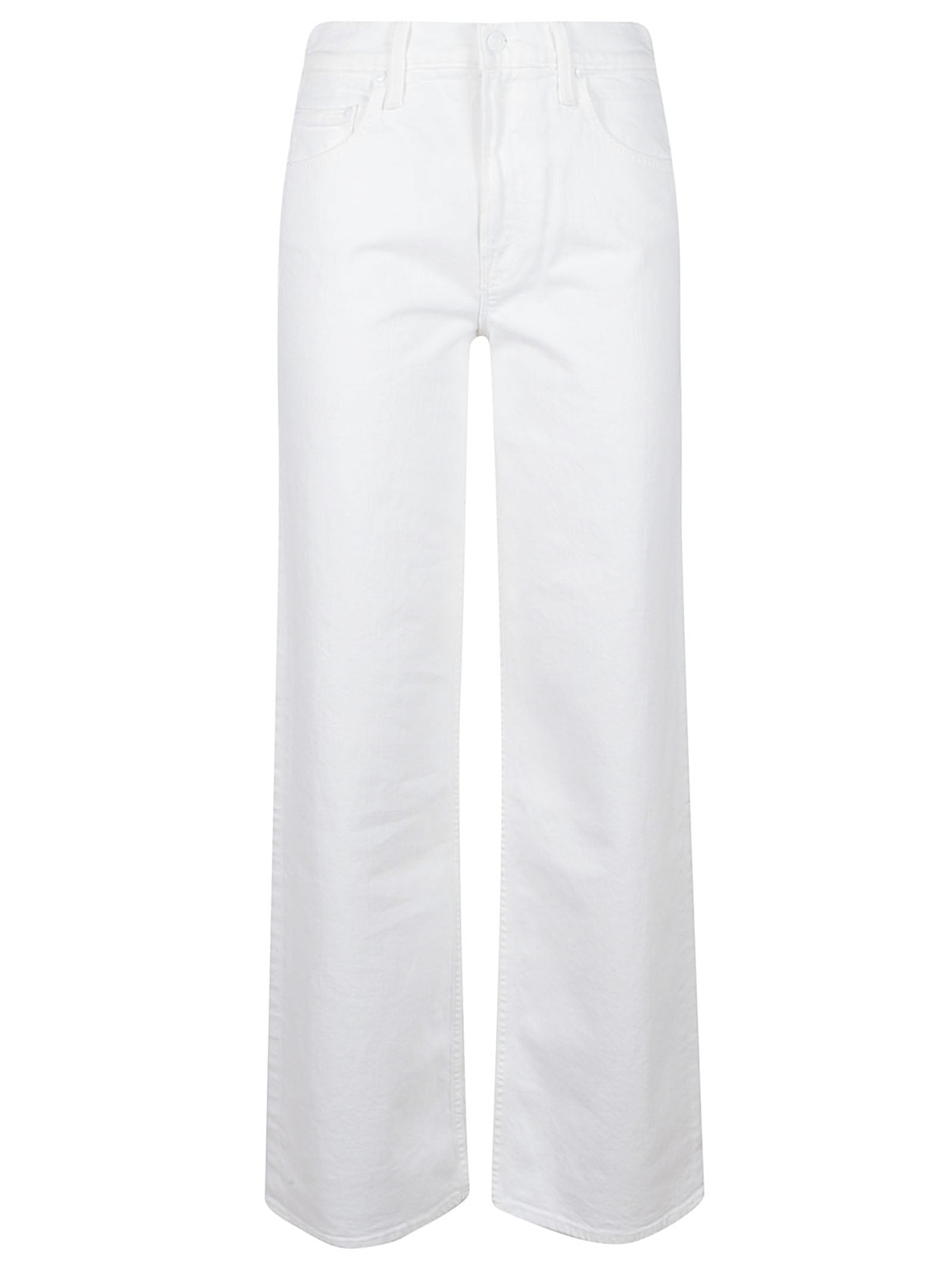 Wide-Leg Cropped Pants with High Waist