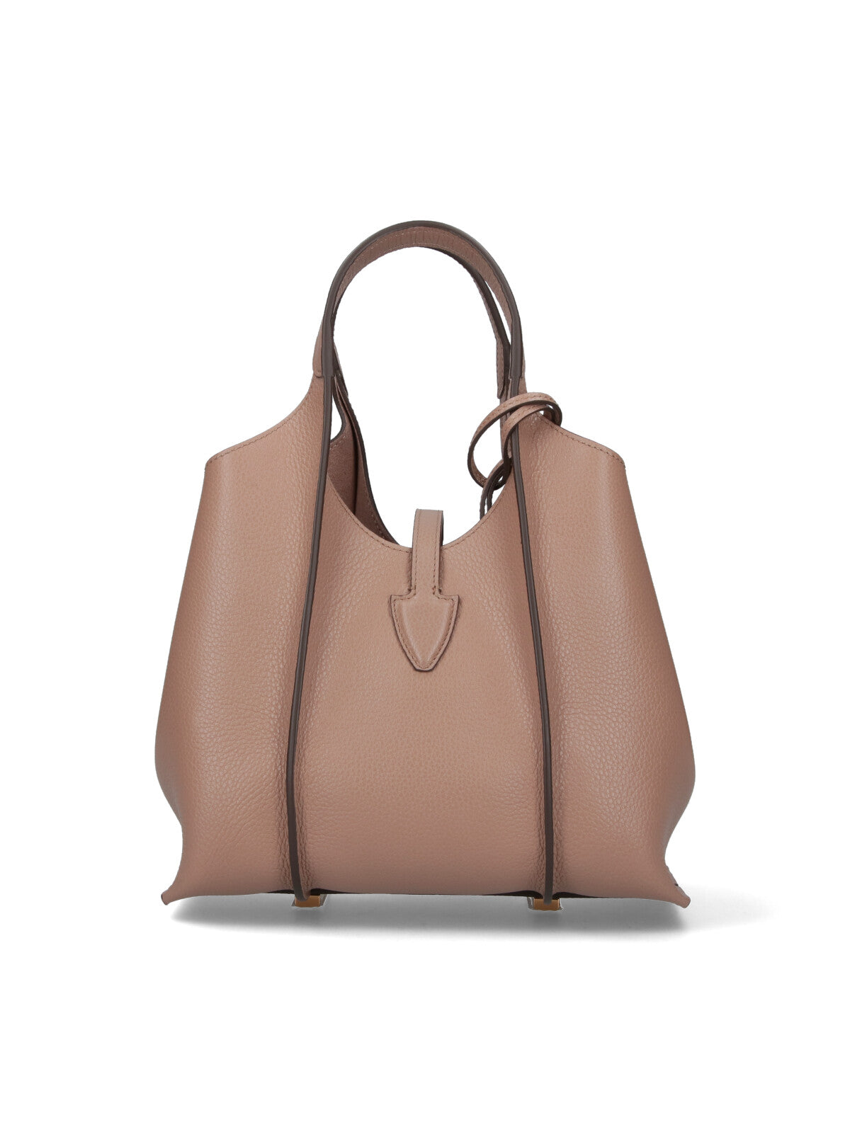 Small Textured Leather Tote Bag