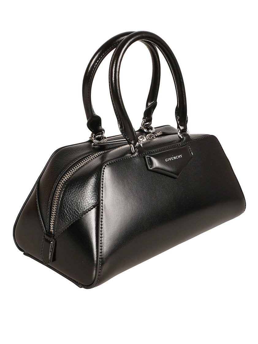 Antigona East/West Black Calf Leather Bag