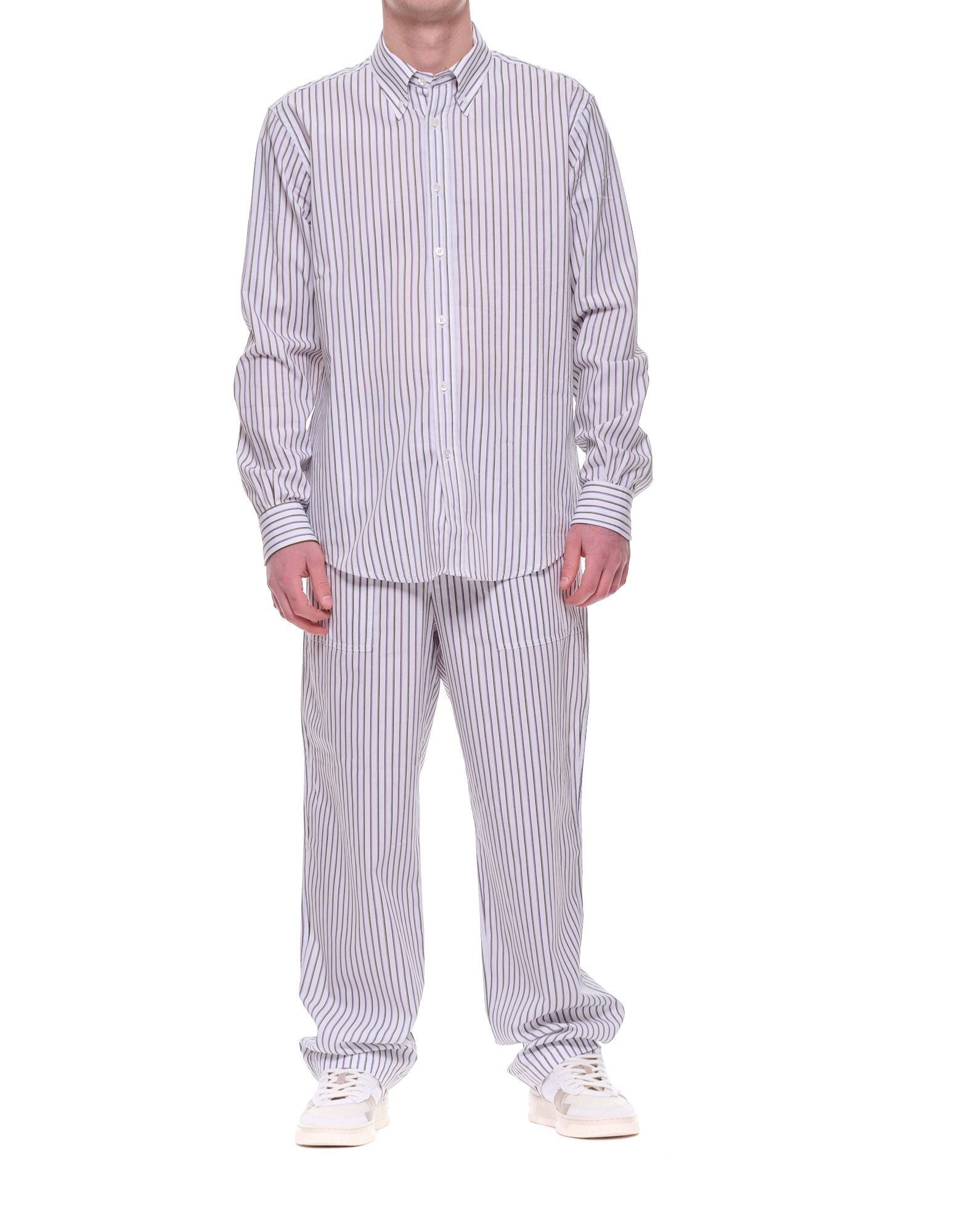 Sage Men’s Striped Cotton Shirt