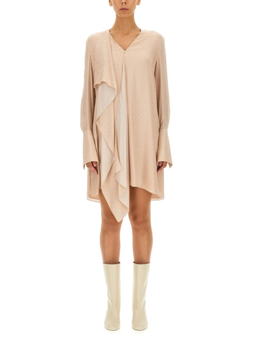 V-Neck Crepe Dress