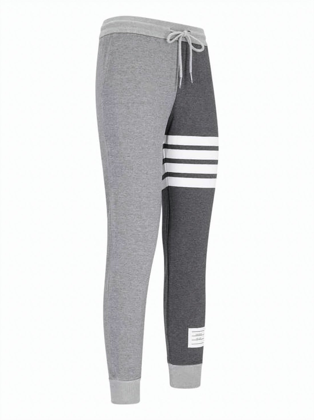 Two-Tone Jogger Pants with Drawstring Waist