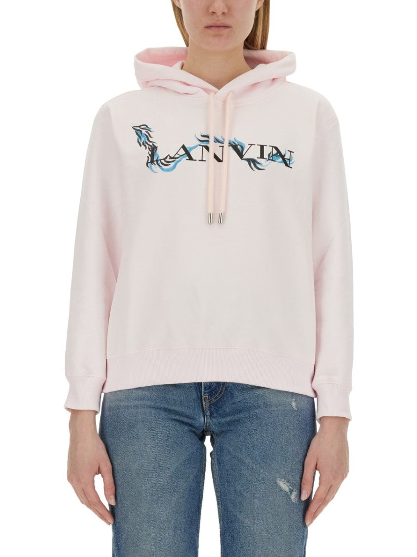Relaxed Fit Cotton Sweatshirt With Front Print