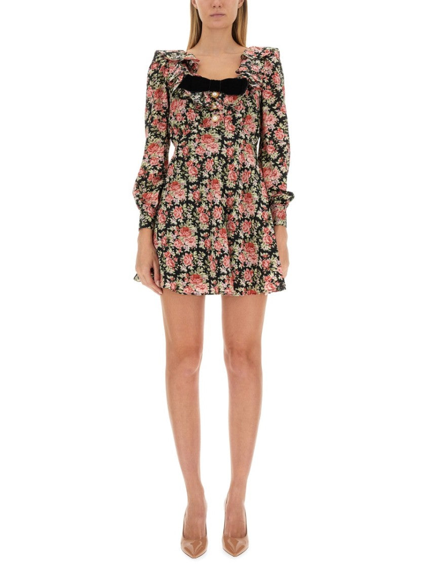 Flower Print Mini Dress