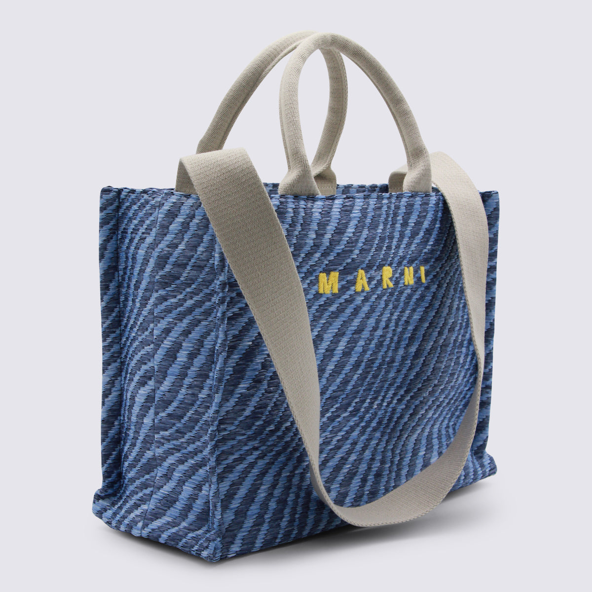 Blue Patterned Tote Bag
