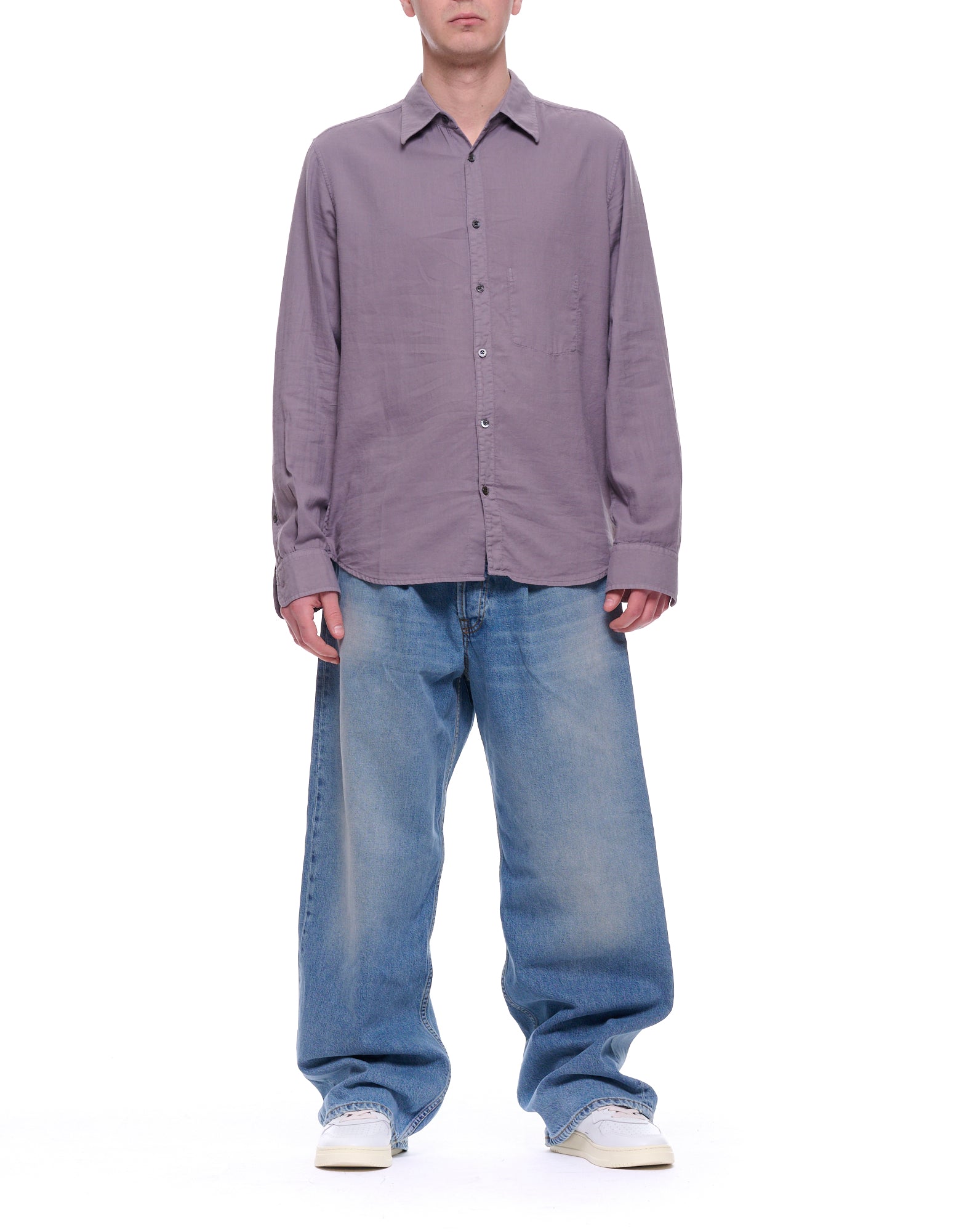 Grey Sid Cotton Casual Relaxed Shirt