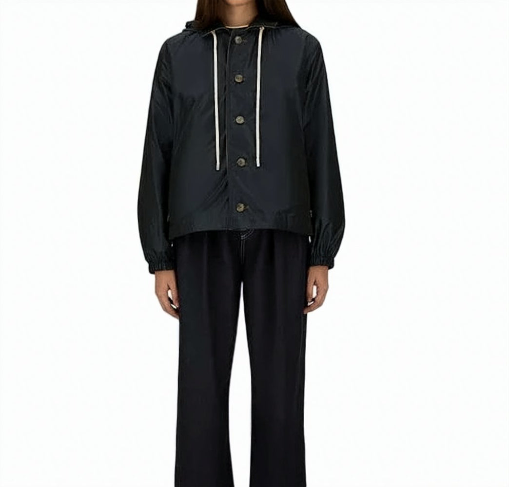 Reversible Dean Hooded Button Jacket