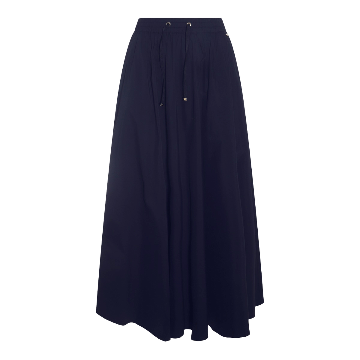Maxi Skirt With Gathered Waistband And Drawstring Detail