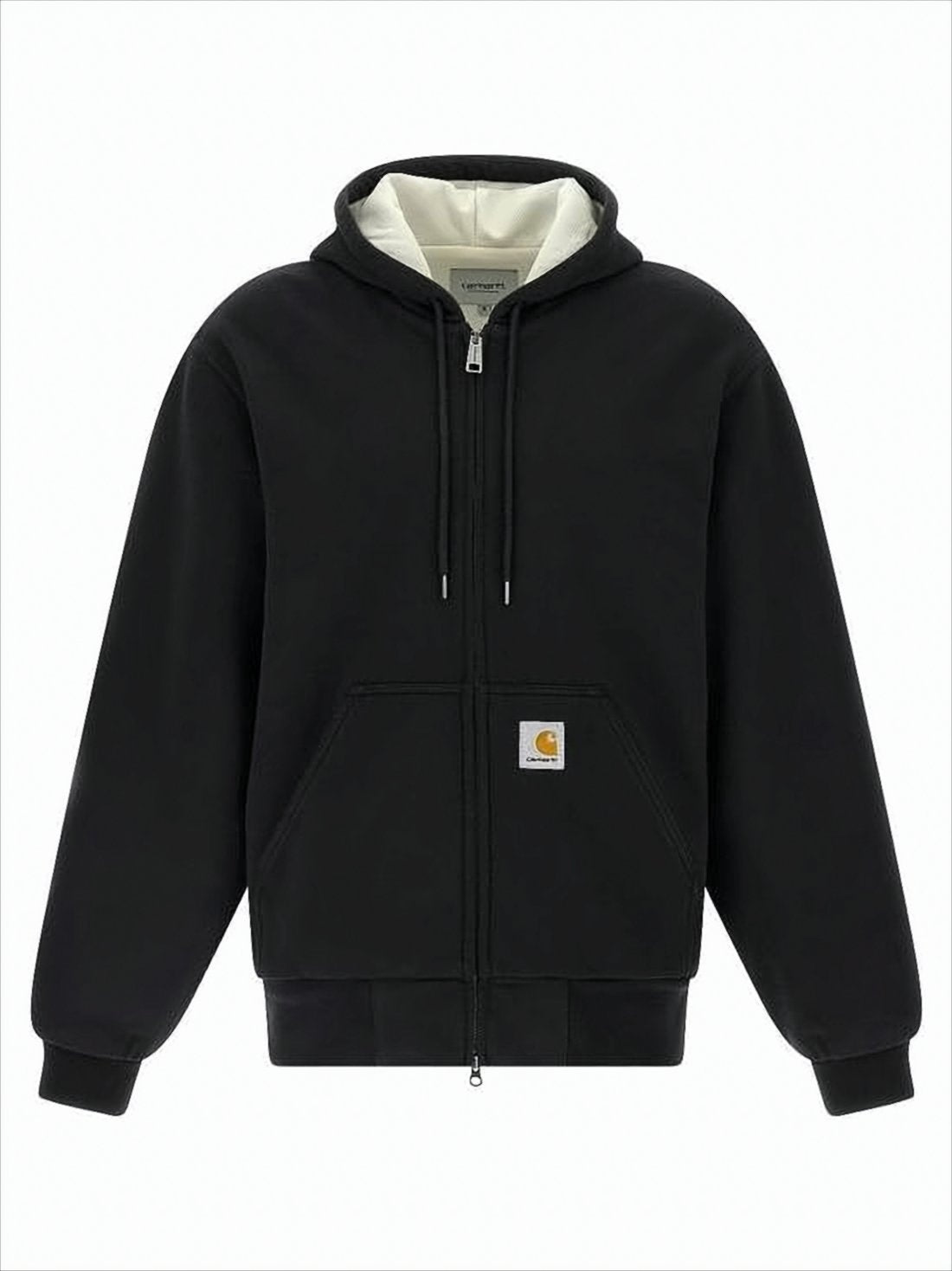 Black Zip-Up Hooded Jacket