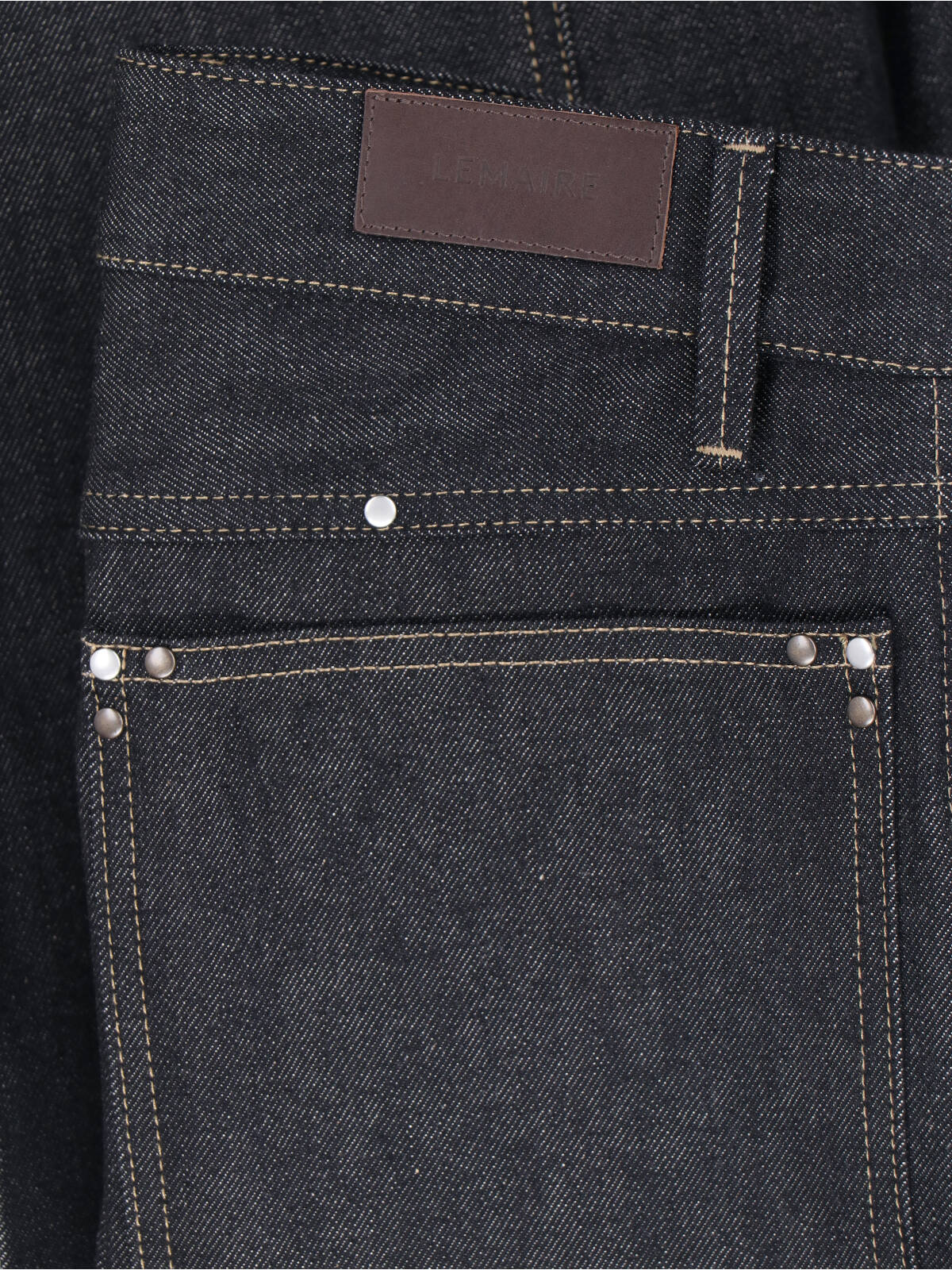Grey Wide-Leg Studded Cotton Trousers