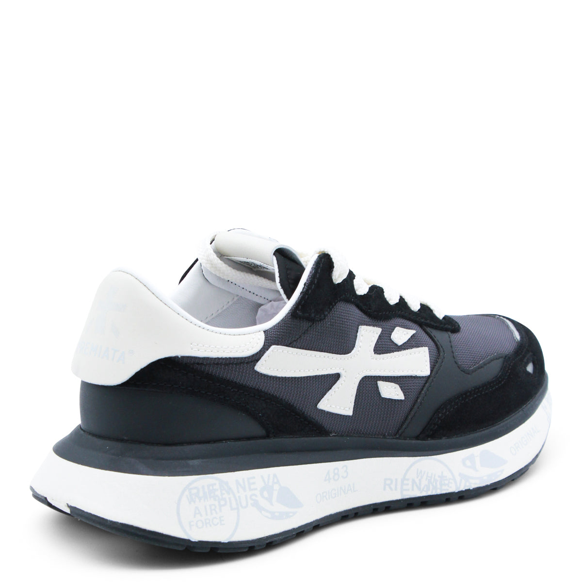 Black Leather Sole Sneakers