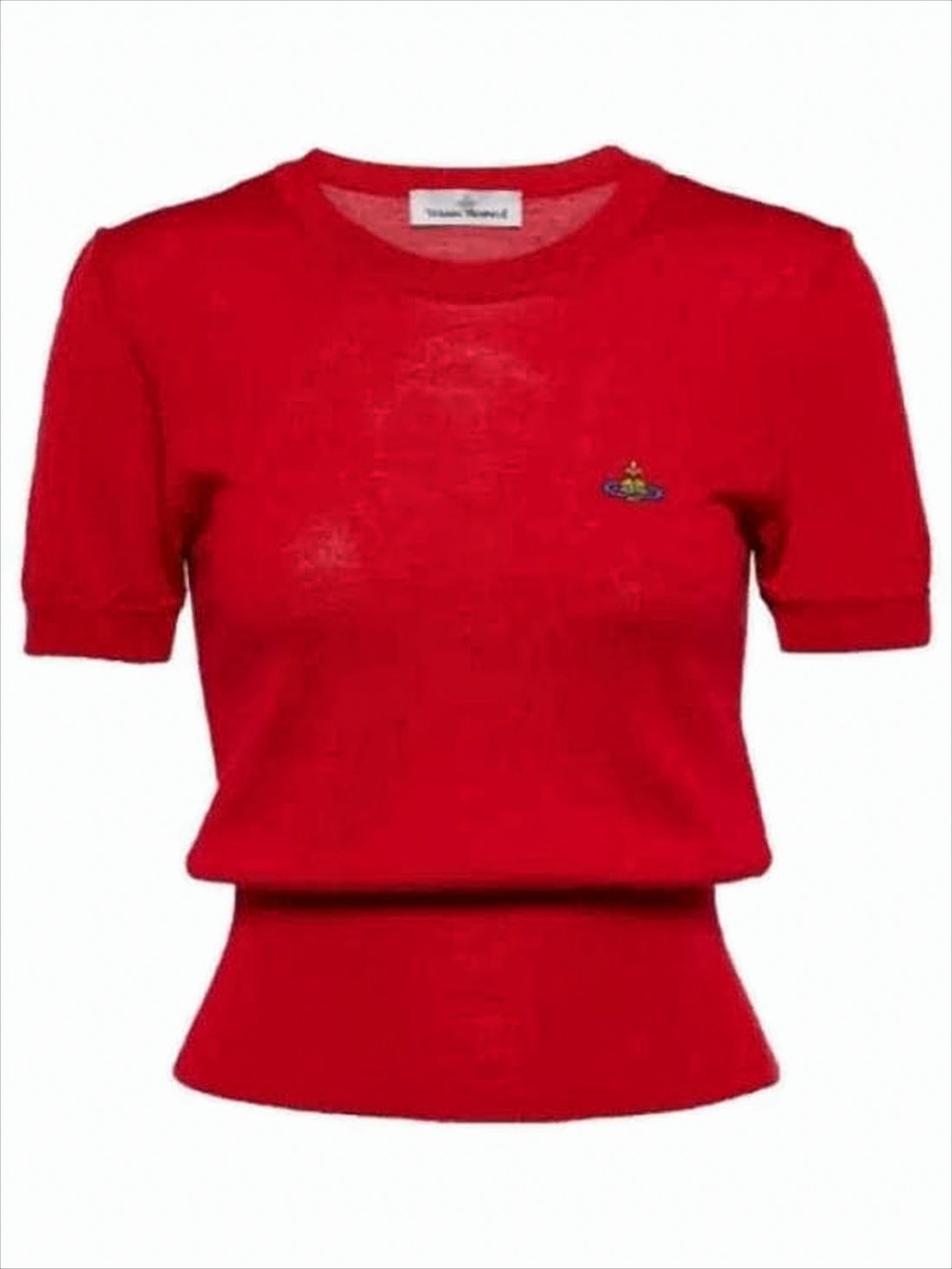 Fitted Ribbed-Hem Knit Sweater with Silk Blend