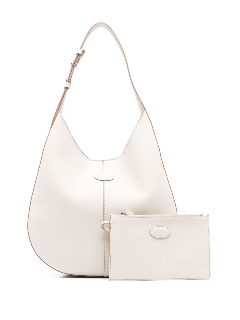 Crescent-Shaped White Bag