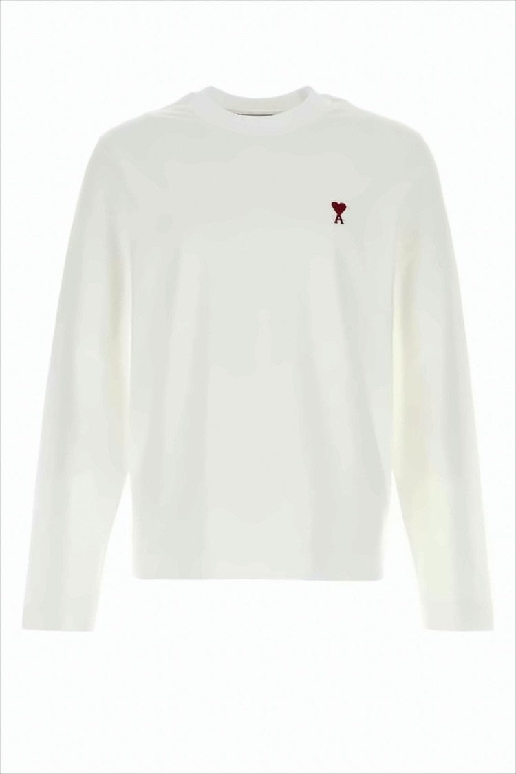 Cropped Long-Sleeved Top With Embroidered Heart Detail