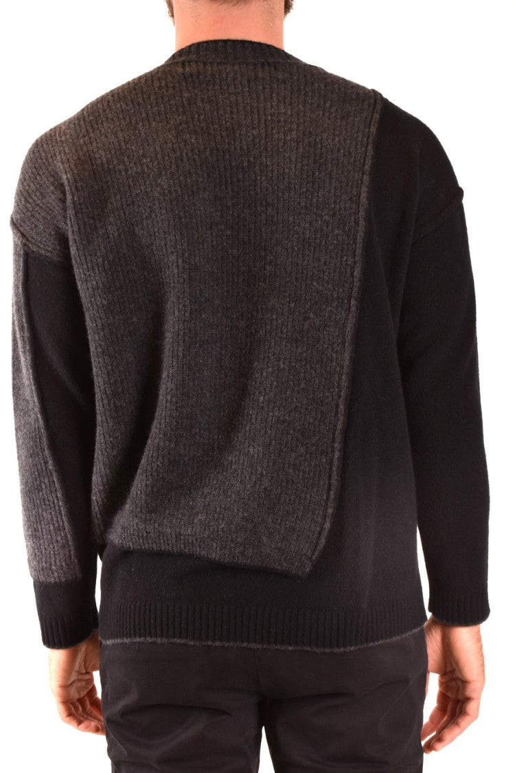 Multicolored Knit Sweater With Unique Patchwork Design