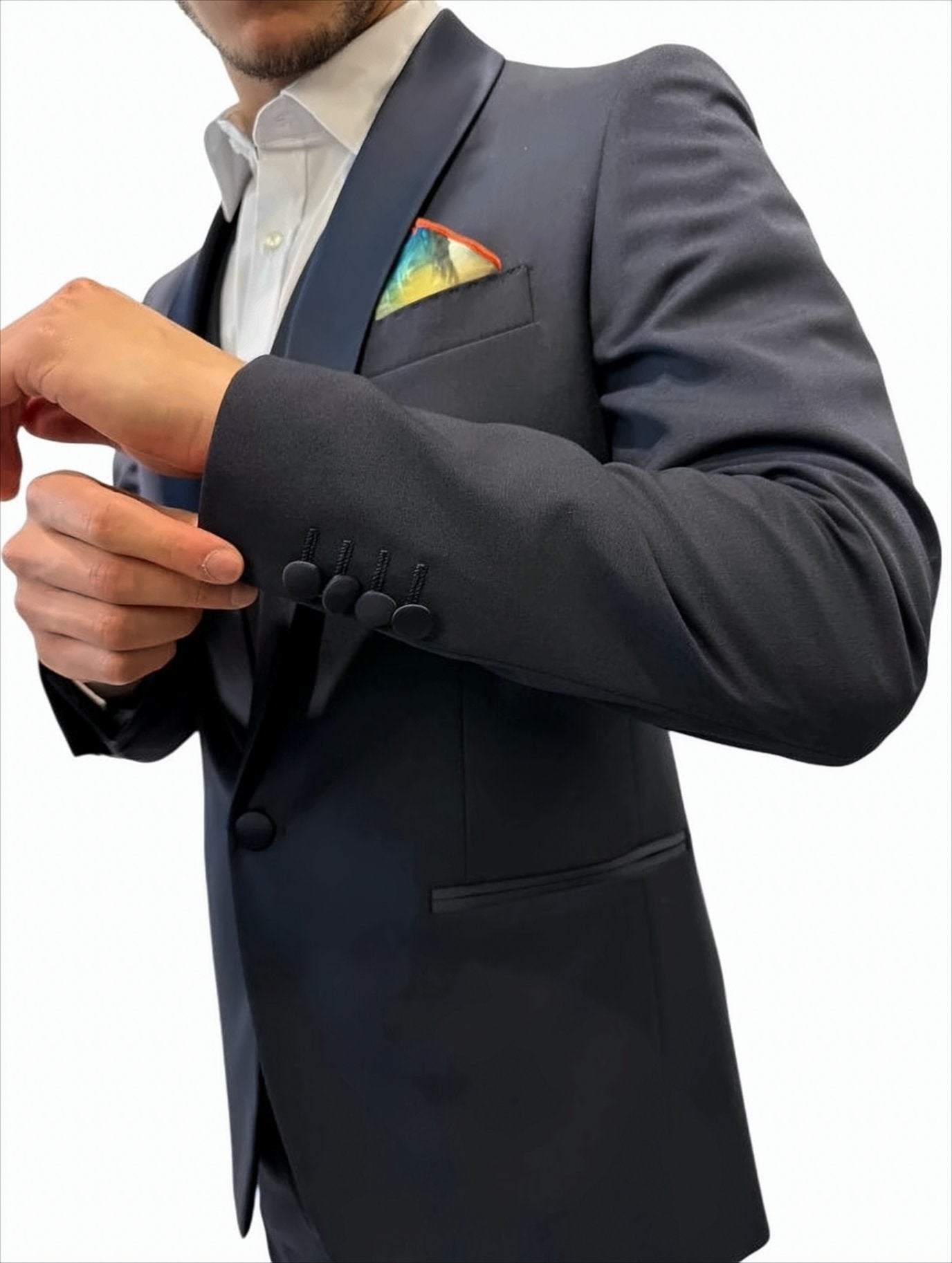 Tokyo Raso Tuxedo Suit With Peak Lapels