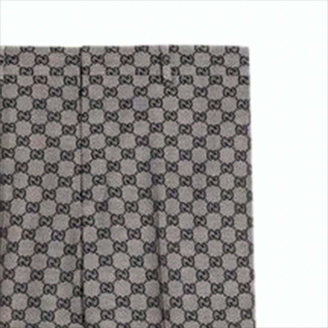 Geometric Pattern Straight-Leg Pants