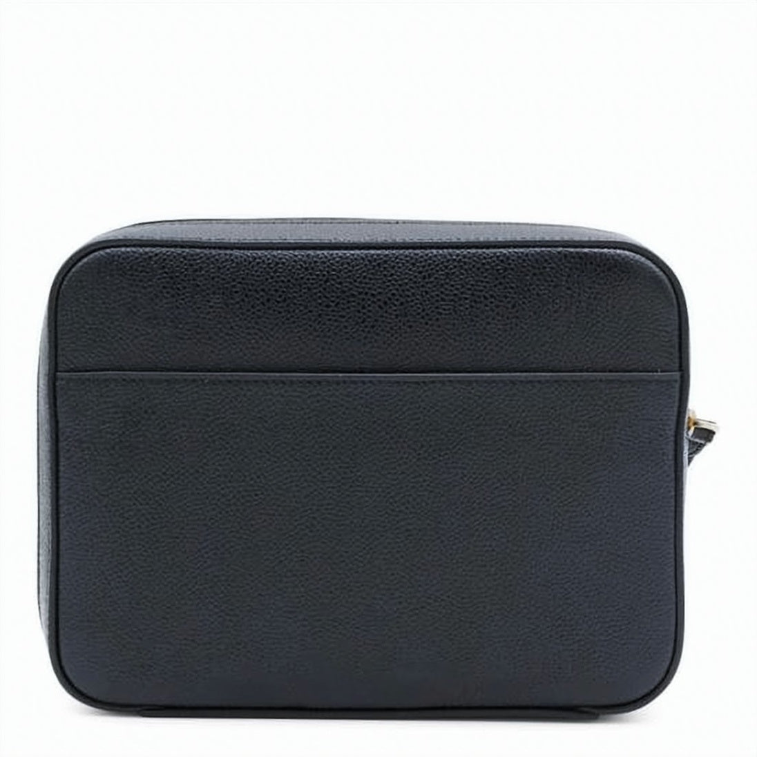 Textured Leather Clutch with Zip Closure