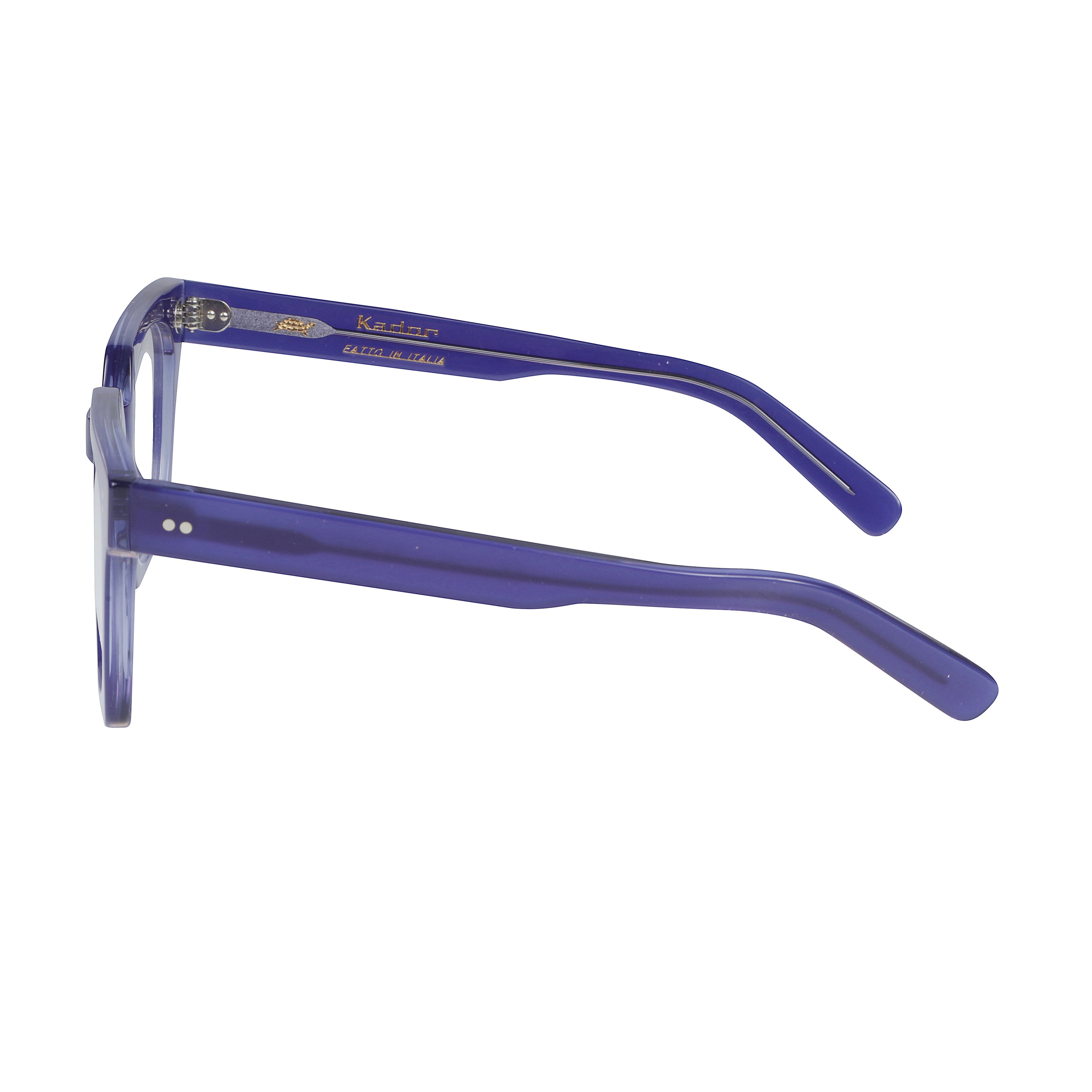 Maya Translucent Deep Blue Square Frame Eyeglasses