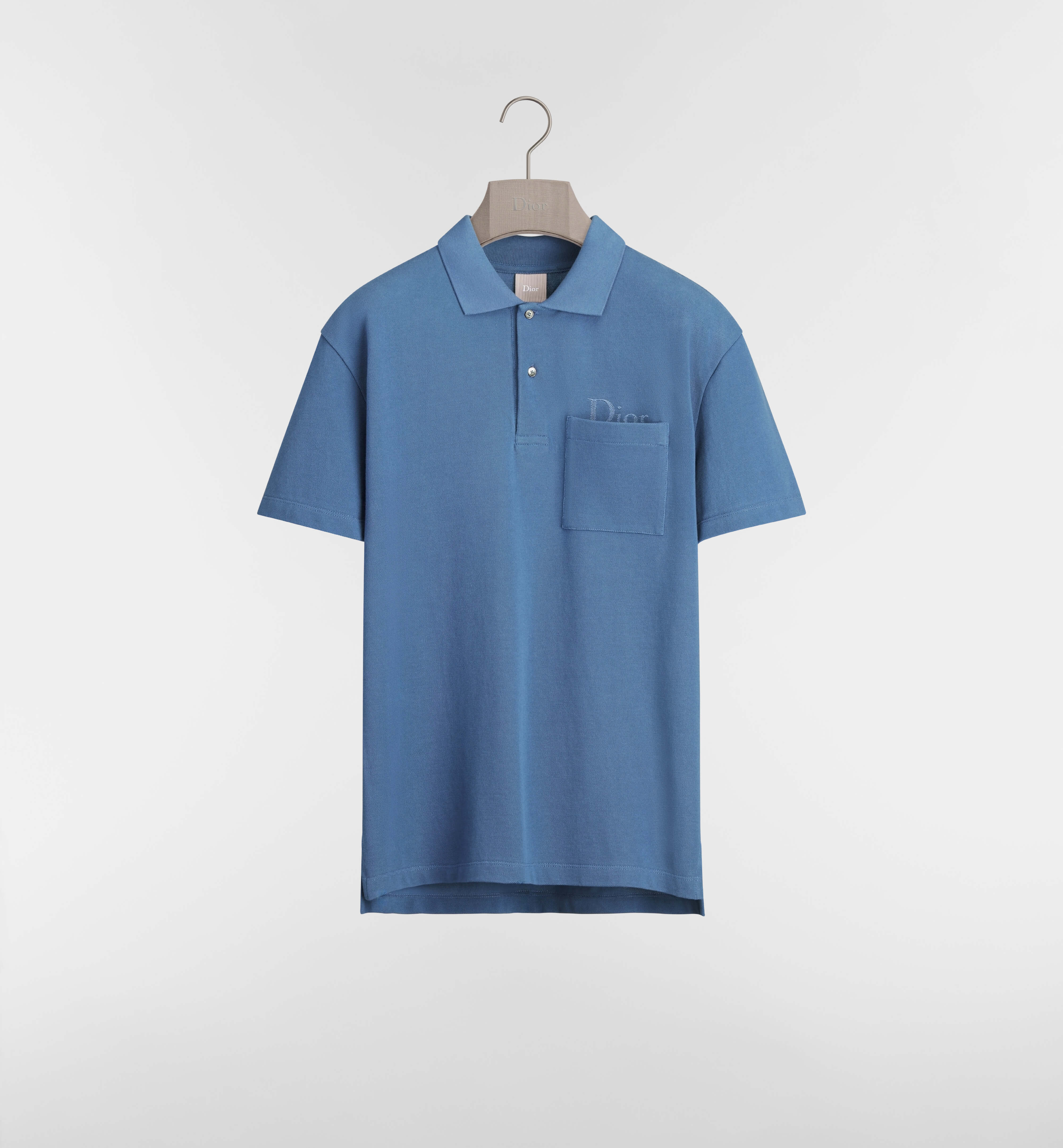 Textured Knit Polo Shirt With Embroidered Logo Detail