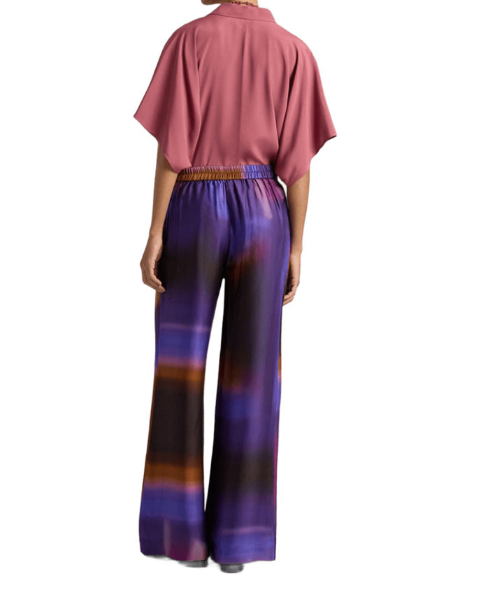 Printed Viscose Wide-Leg Trousers