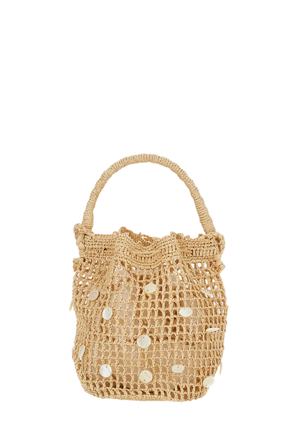 Precious Moments Raffia Bag Sand Pearl