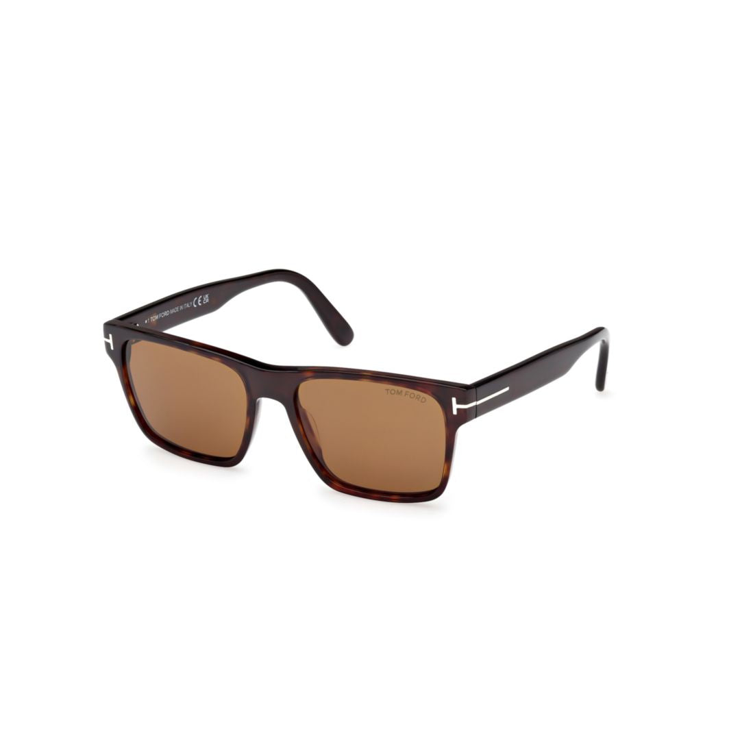 Ft1205 Rectangular Tortoiseshell Acetate Sunglasses