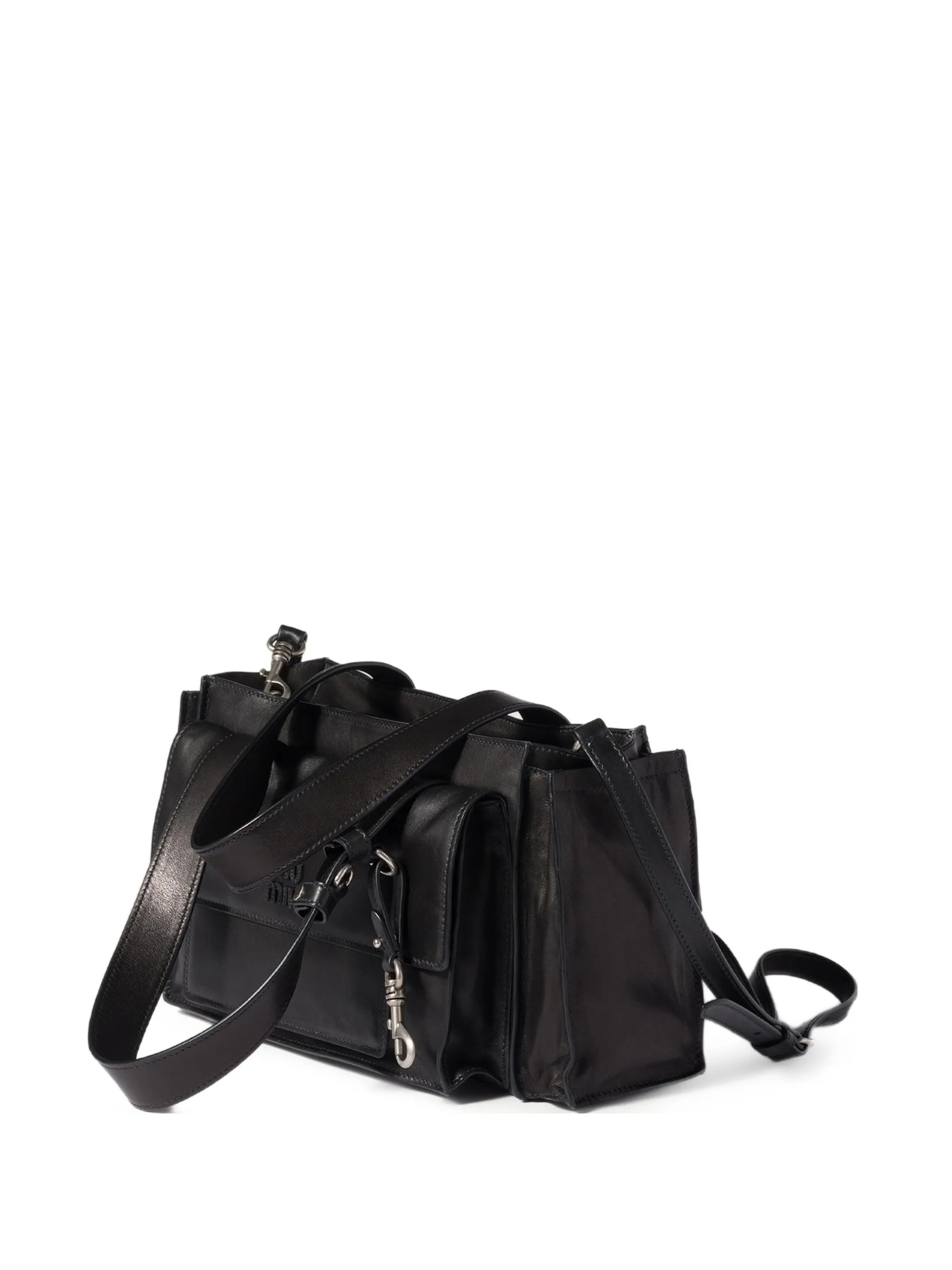 Black Shopping Utilitaire Leather Bag