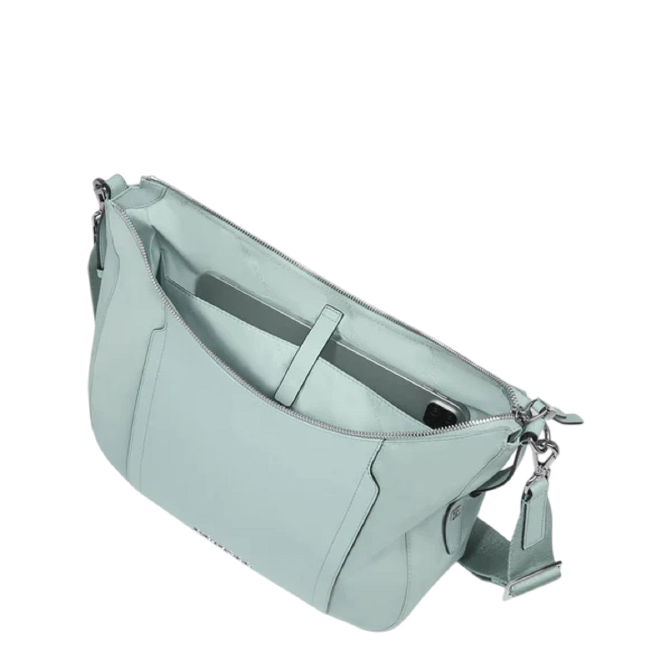 Curved Silhouette Shoulder Bag with Tablet Holder