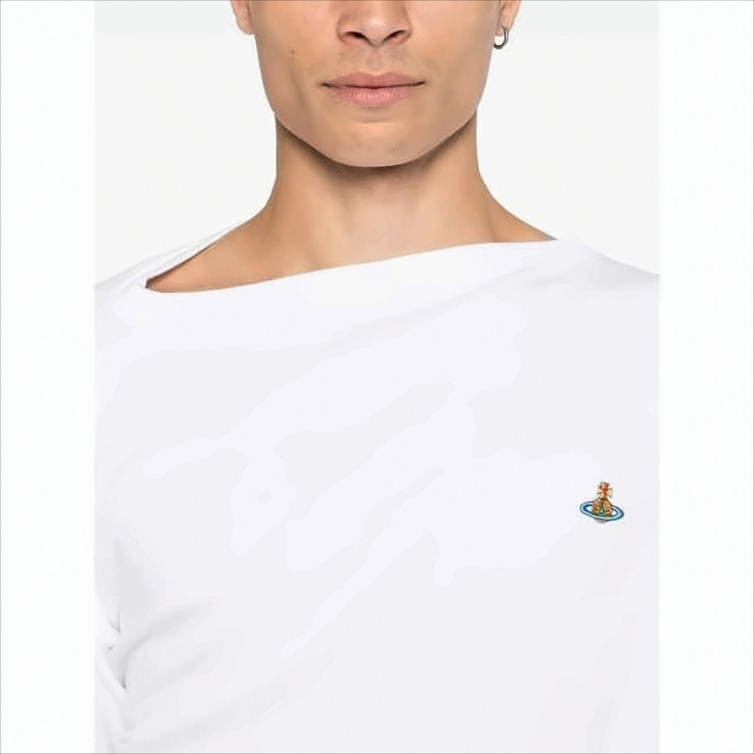 Fitted Long-Sleeved Top with Boat Neckline