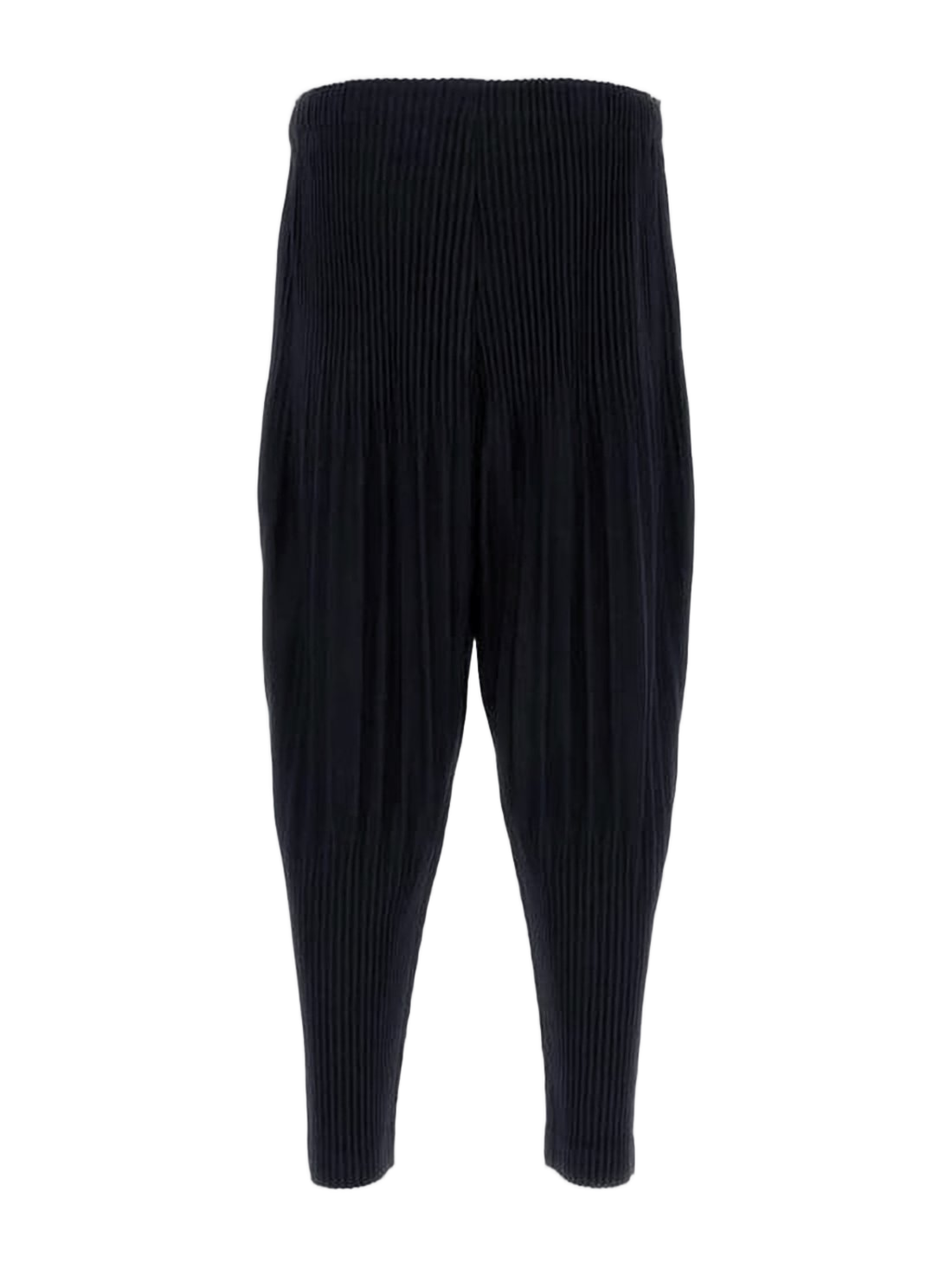Pleated Tapered Jogger Pants with Elastic Waistband