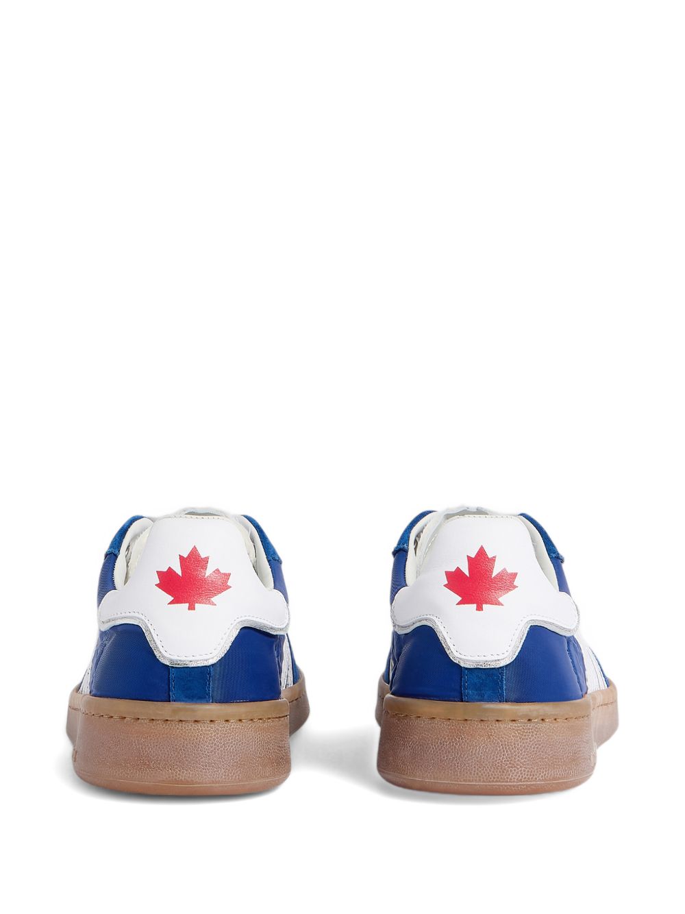 Low-Top Sneakers With Blue Silk