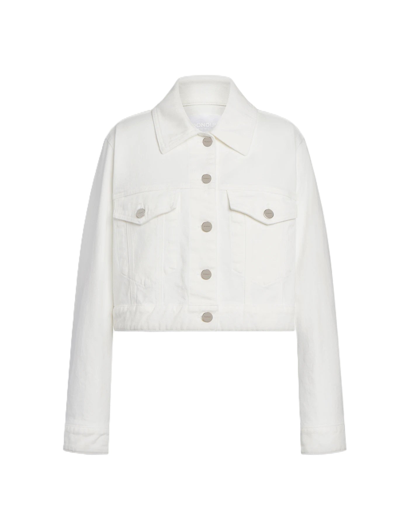 Cropped Jacket with Classic Collar and Minimalist Design