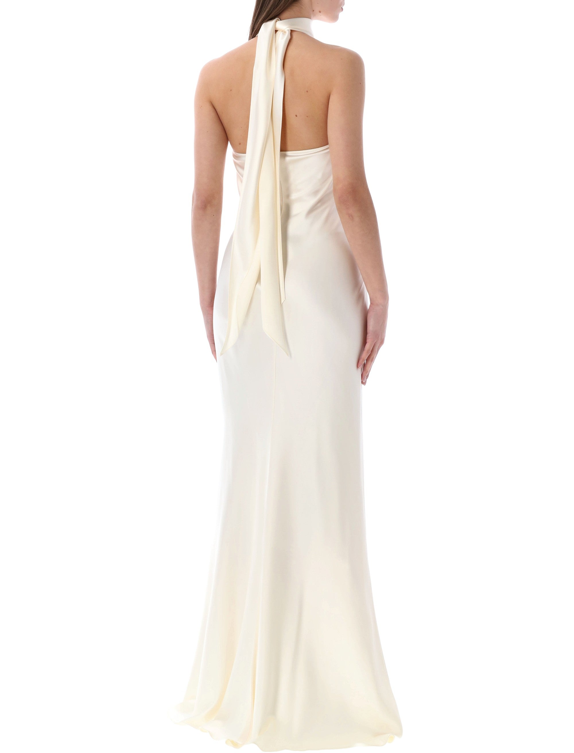 Chilton Satin Evening Gown