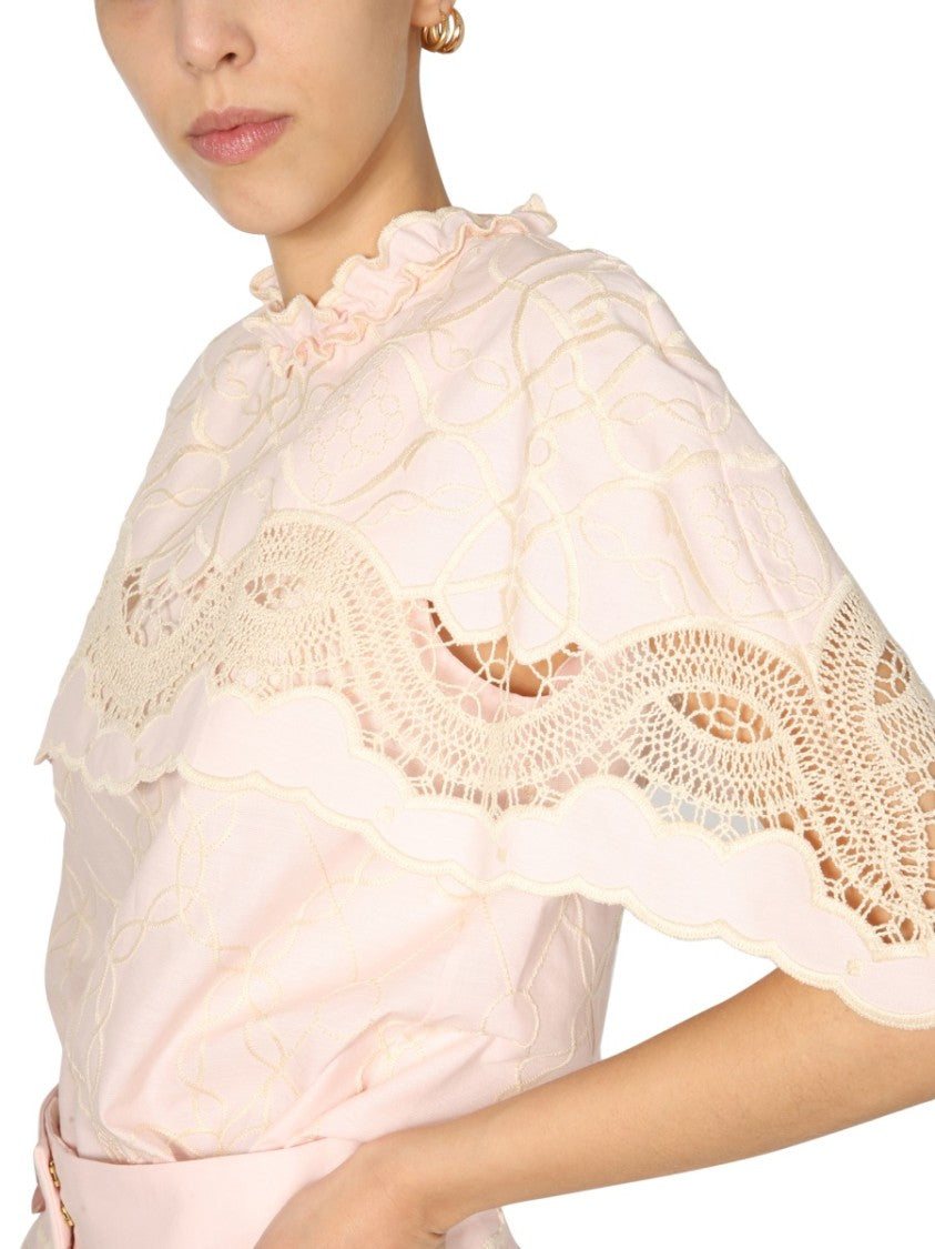 Embroidered Cape Top