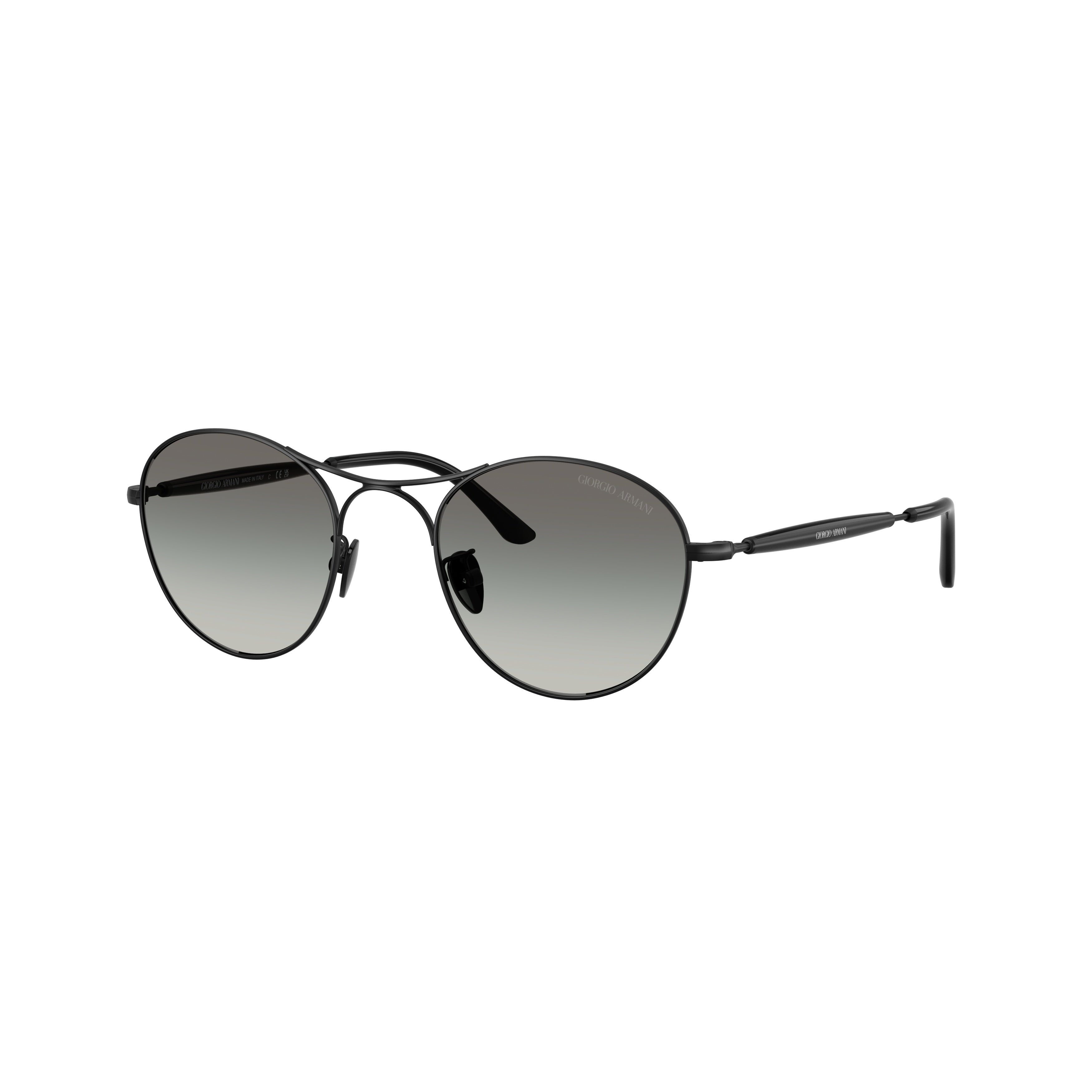 0ar6177 Round Gradient Lens Sunglasses with Double Bridge Design