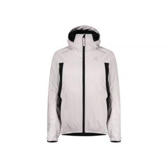 Fitted White Montura Jacket With High Collar And Full-Zip Closure