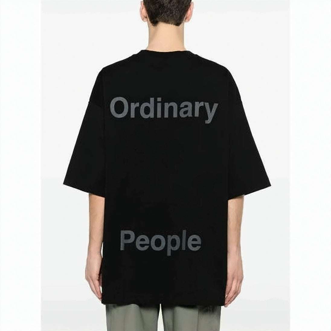 Oversized Graphic T-Shirt with Artistic Donkey Head