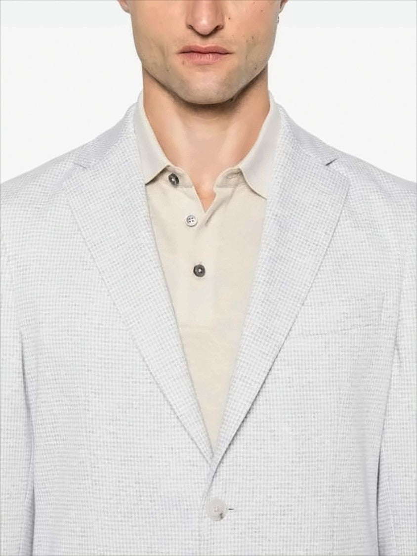 Tailored Textured Jacket with Classic Notch Lapel