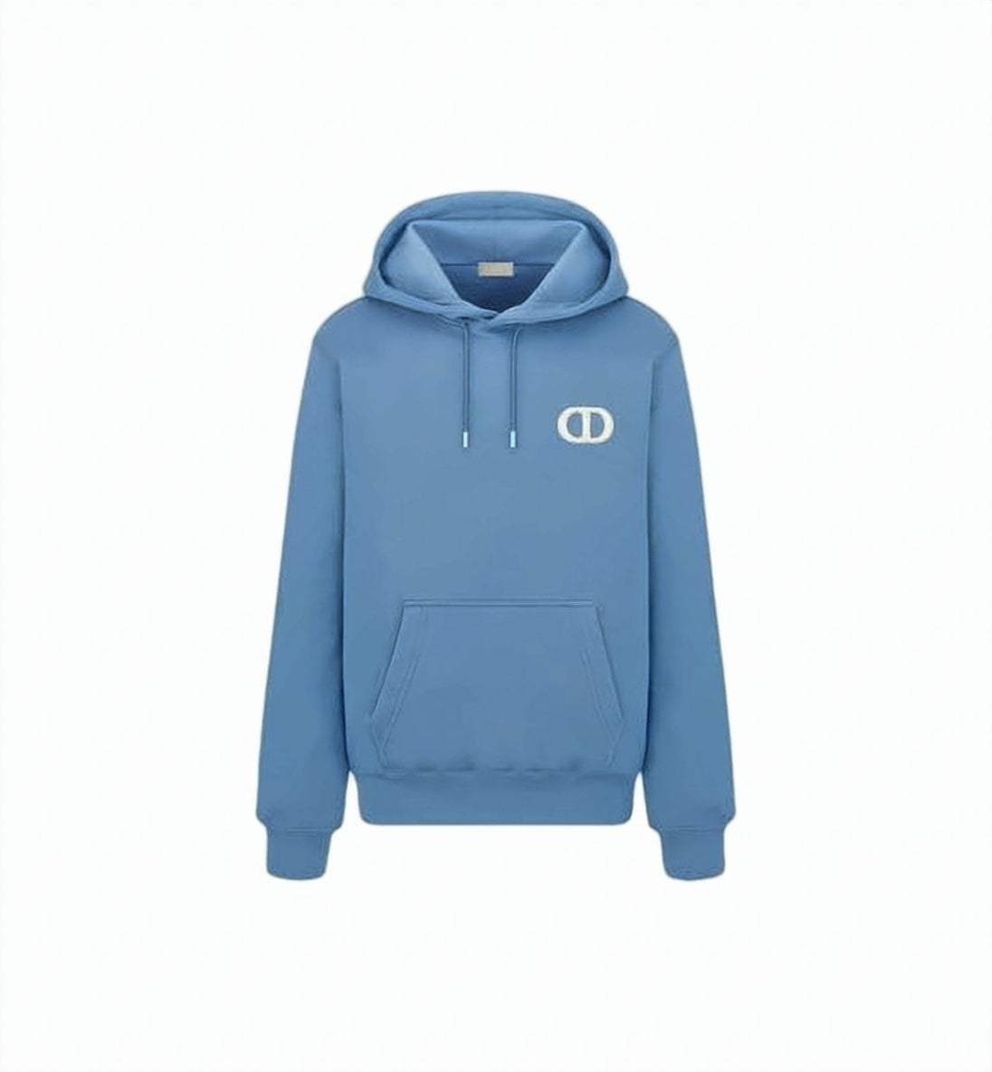 Relaxed Fit Blue Hooded Sweatshirt