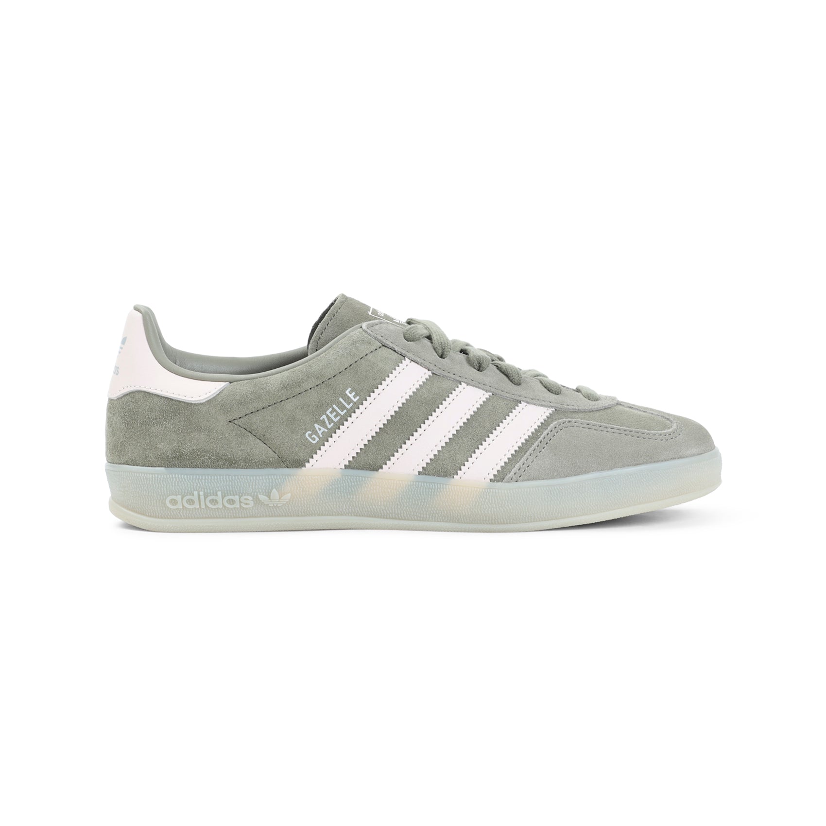 Low-Top Sneakers in Soft Green Suede