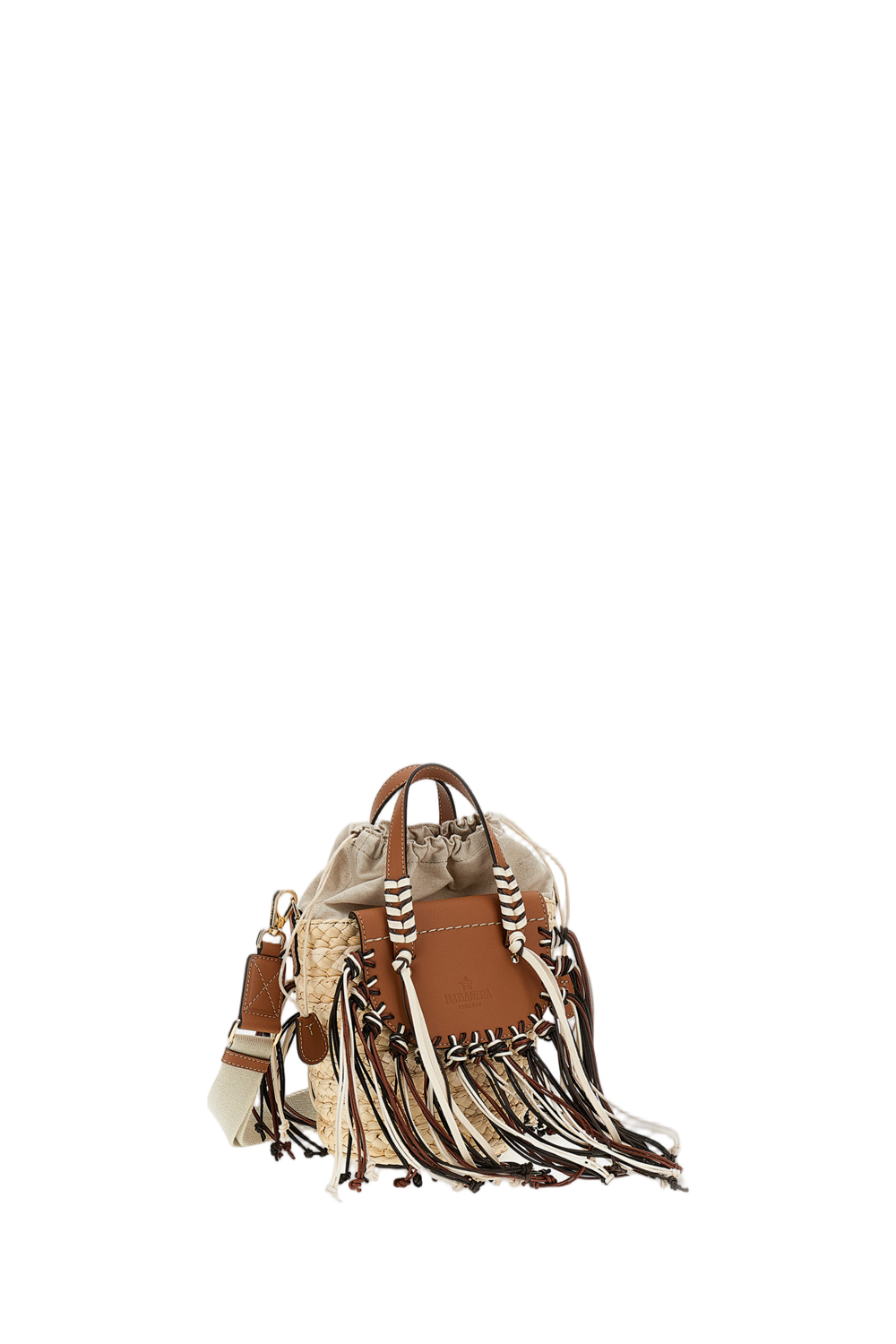 Brown Habanera Fringed Raffia Handbag