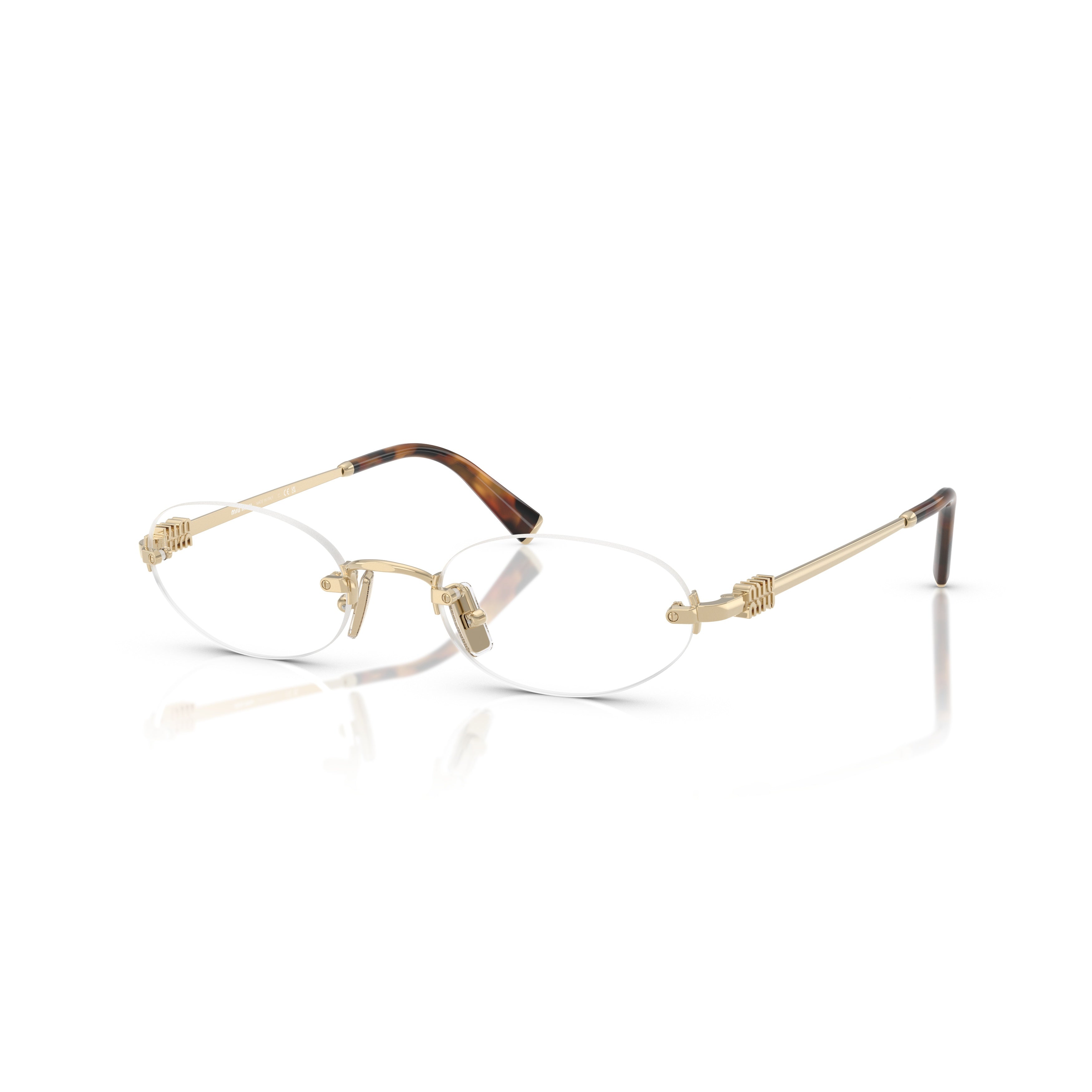 0mu 53wv Rimless Oval Lenses Eyeglasses