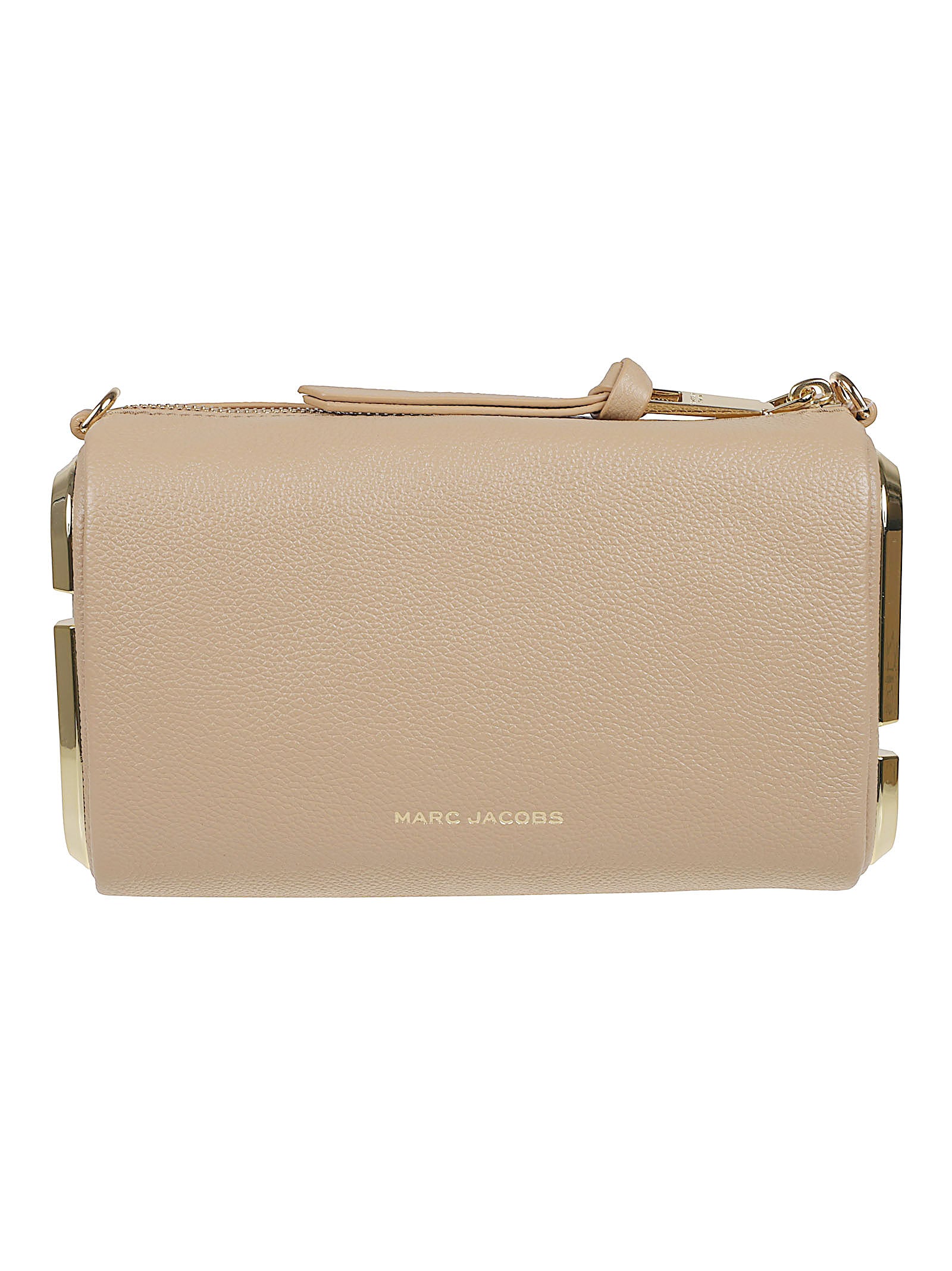 Rectangular Full-Grain Leather Bag with Zip Closure