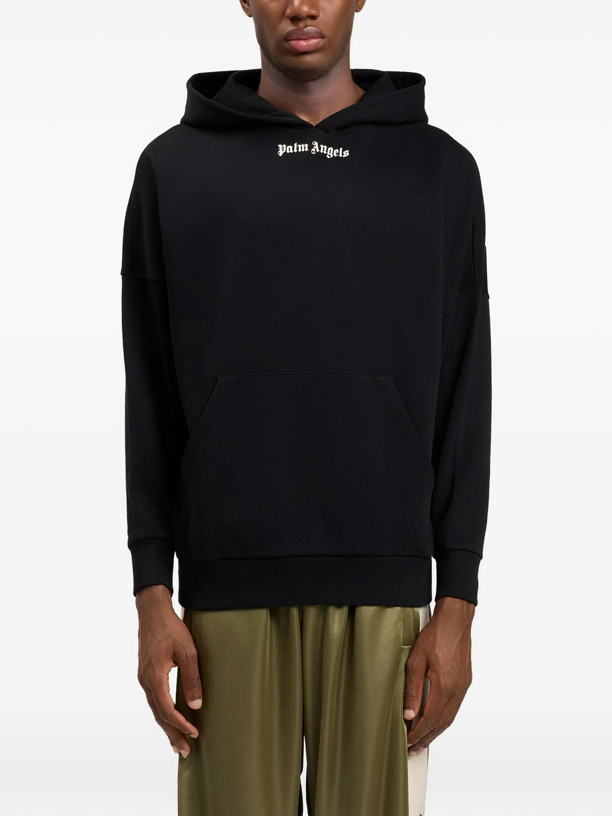 Black Classic Logo Over Cotton Hoodie
